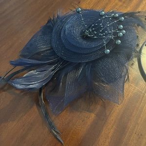 Blue fascinator
